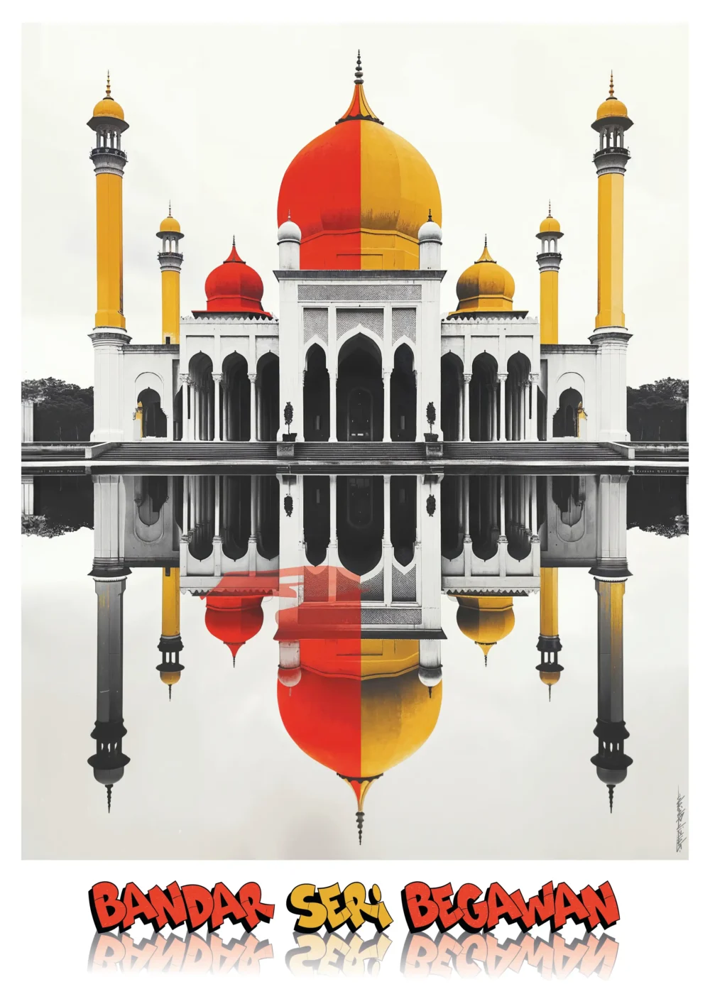 Travel Poster Of Bandar Seri Begawan